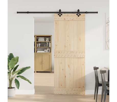 vidaXL Kit de quincaillerie de porte coulissante 213,5 cm acier noir